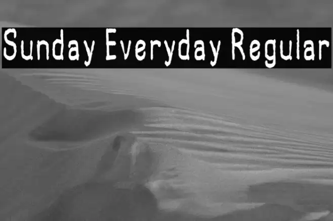 Sunday Everyday Regular Schriftart examples