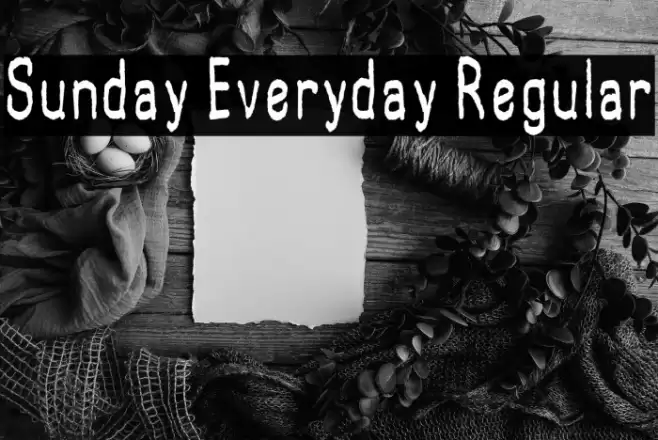 Sunday Everyday Regular Schriftart examples