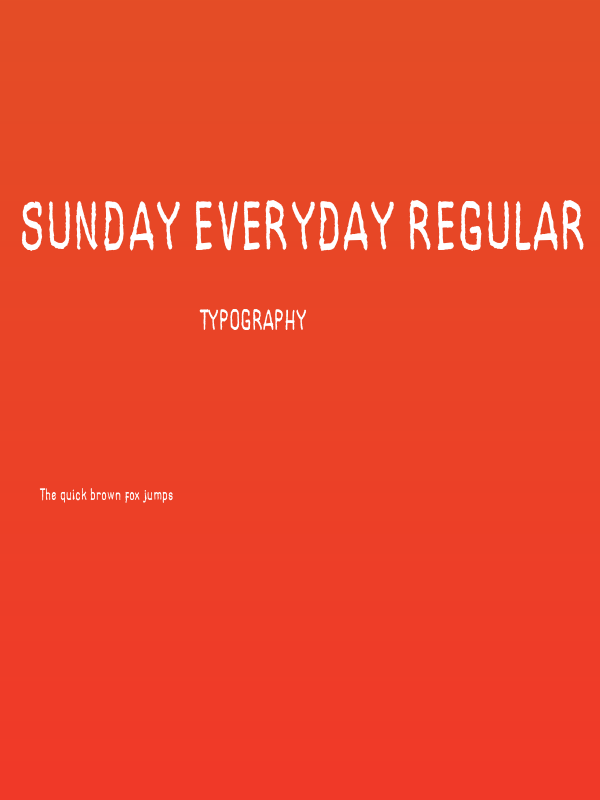 Sunday Everyday Regular Poster