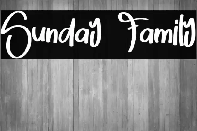 Sunday  Family Font examples