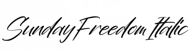 Sunday Freedom Italic  Fuentes Gratis Descargar