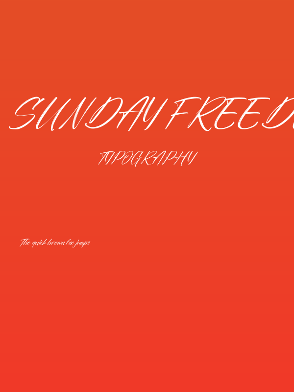 Sunday Freedom Italic Poster