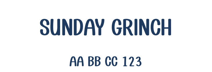 Sunday Grinch Font Preview