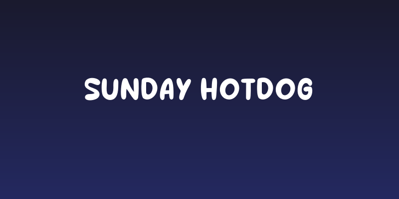 Sunday Hotdog Social Header