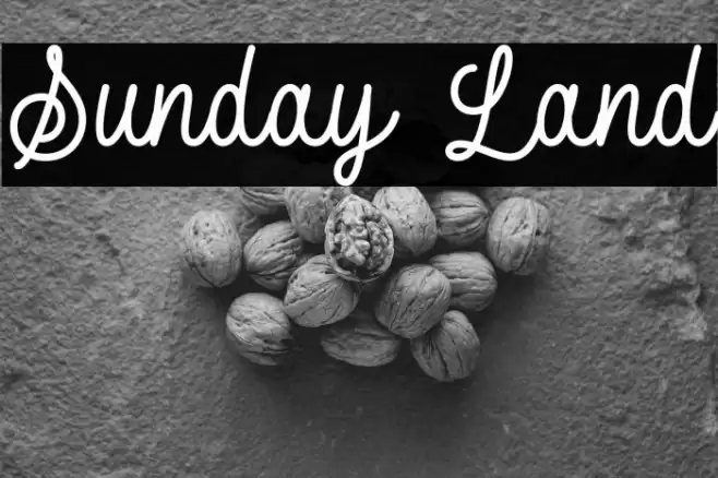 Sunday Land Font examples