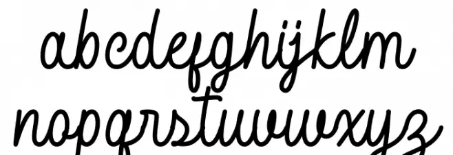 Sunday Land Schriftart Kleinbuchstaben