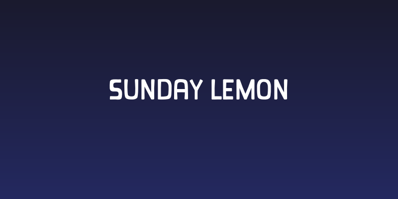 Sunday Lemon Social Header