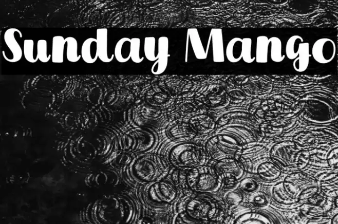 Sunday Mango Шрифта examples