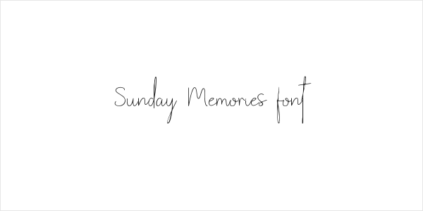 Sunday Memories font Logo