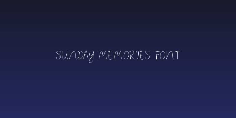 Sunday Memories font Social Header