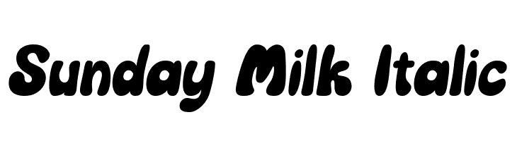 Sunday Milk Italic  Free Fonts Download