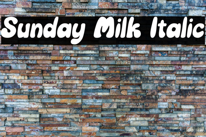 Sunday Milk Italic Example 3