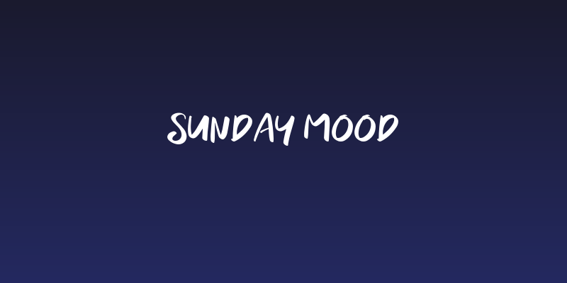 Sunday Mood Social Header
