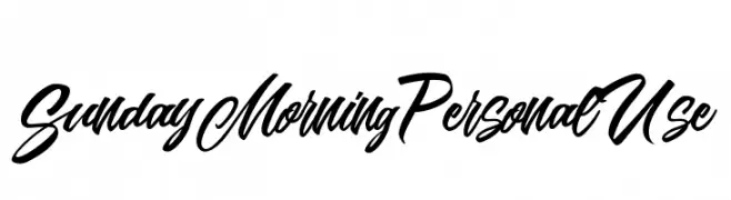 Sunday Morning Personal Use  नि: शुल्क फ़ॉन्ट्स डाउनलोड