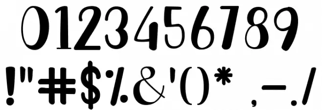 Sunday Morning Font OTHER CHARS