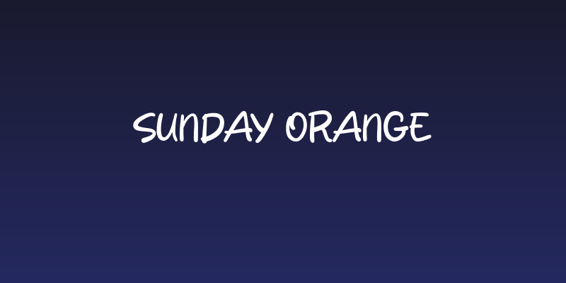 Sunday Orange Social Header