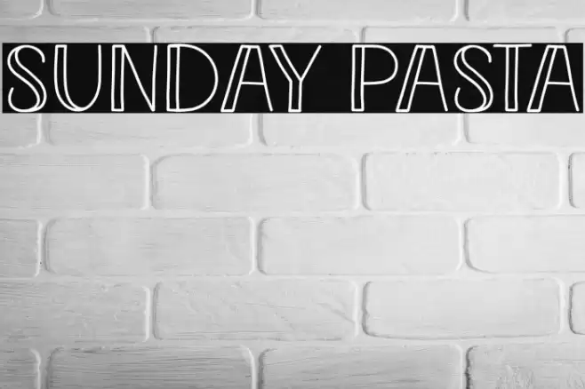 Sunday Pasta Caratteri examples