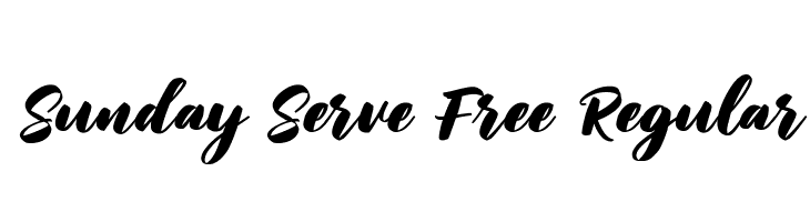 Sunday Serve Free Regular  Скачать бесплатные шрифты