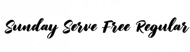 Sunday Serve Free Regular  تنزيل الخطوط