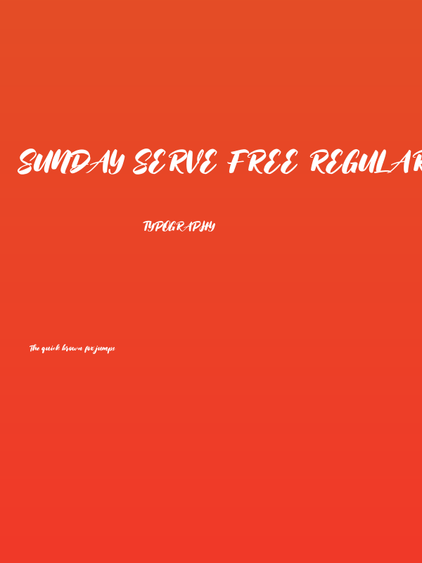Sunday Serve Free Regular Poster