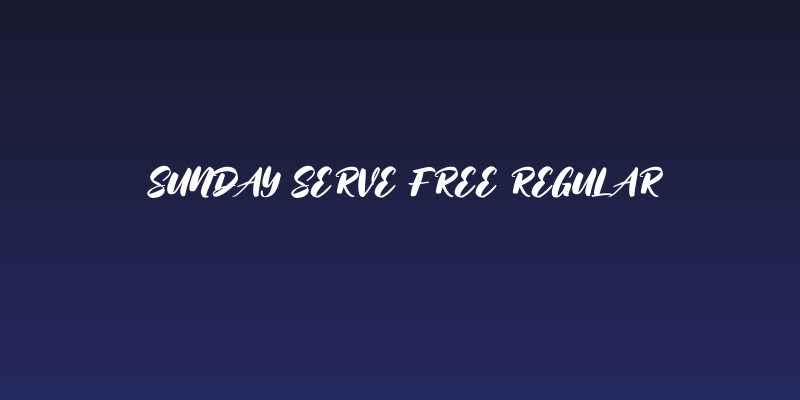 Sunday Serve Free Regular Social Header