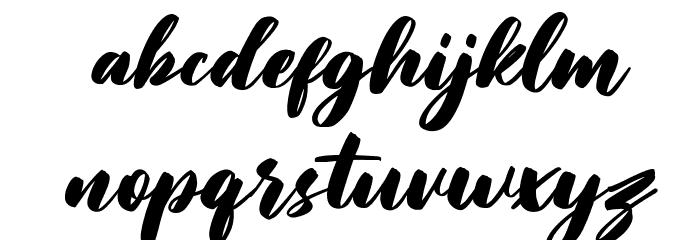 Sunday Serve Free Regular Font LOWERCASE
