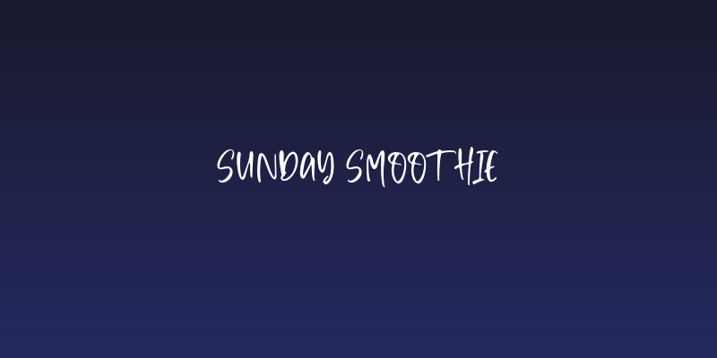 Sunday Smoothie Social Header
