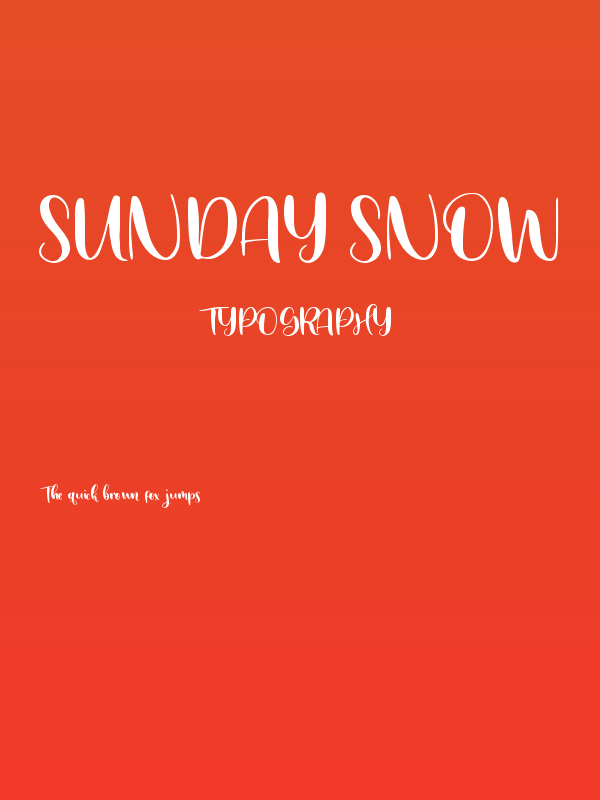 Sunday Snow Poster