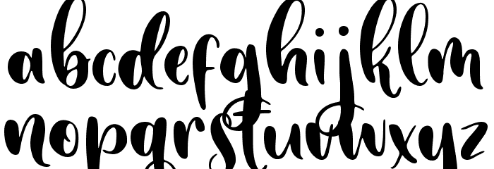 Sunday Snow Font LOWERCASE