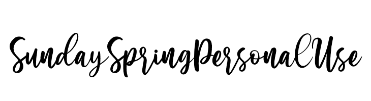 Sunday Spring Personal Use  Fuentes Gratis Descargar