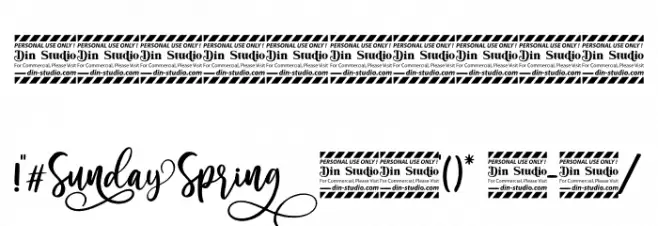 Sunday Spring Personal Use Font OTHER CHARS