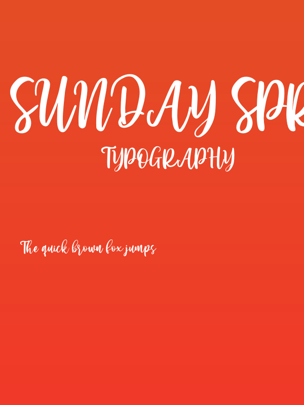 Sunday Spring Personal Use Poster