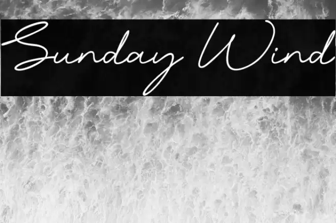 Sunday Wind Caratteri examples