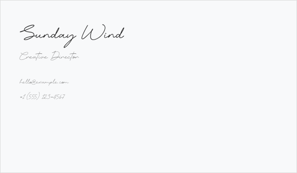 Sunday Wind Business Card