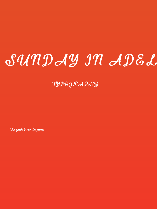 Sunday in Adelaide Poster