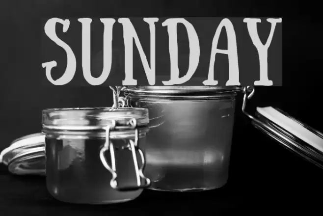 Sunday Font examples