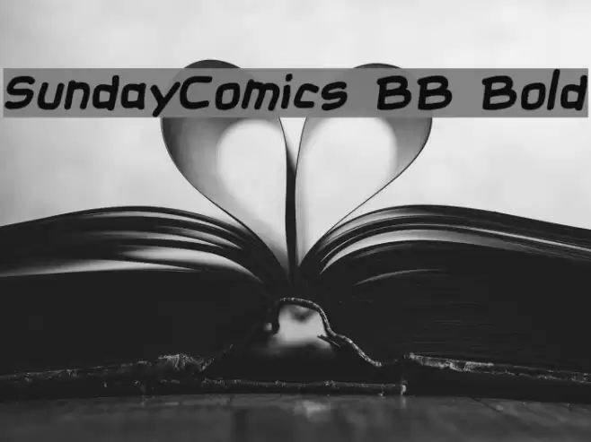 SundayComics BB Bold फ़ॉन्ट examples