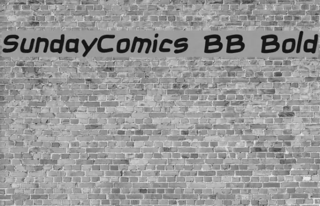 SundayComics BB Bold फ़ॉन्ट examples
