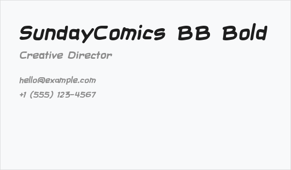 SundayComics BB Bold Business Card