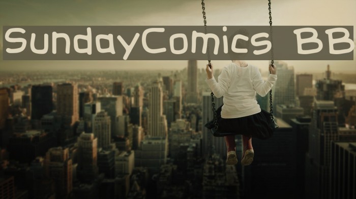 SundayComics BB Font examples