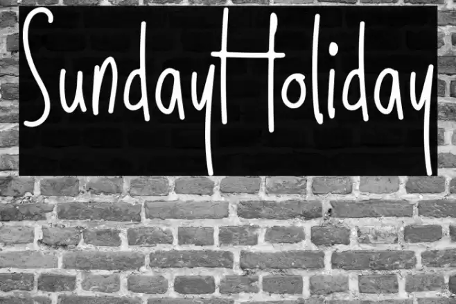 SundayHoliday Font examples