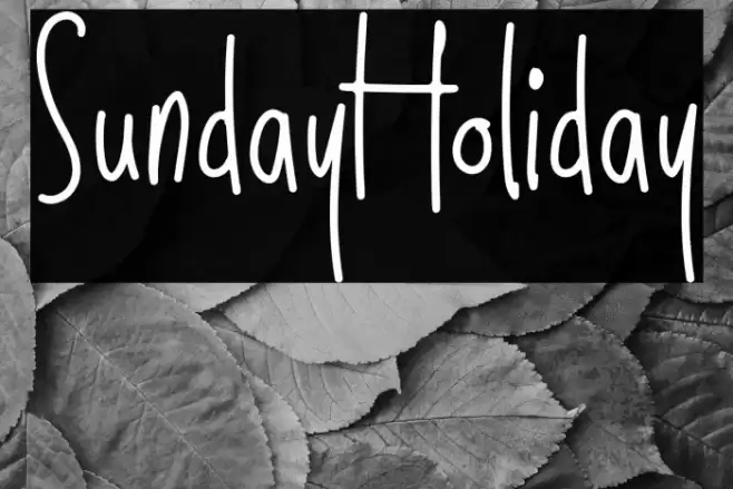 SundayHoliday Font examples