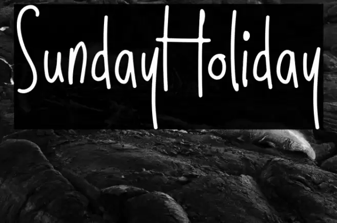 SundayHoliday Font examples