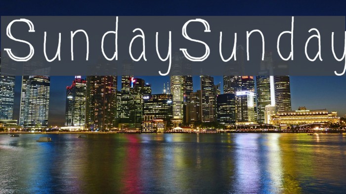 SundaySunday Font examples
