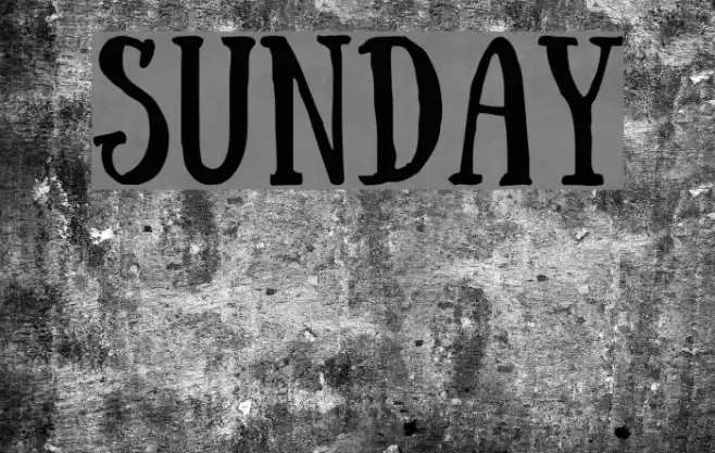 Sunday Font examples