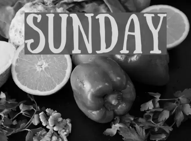 Sunday Font examples