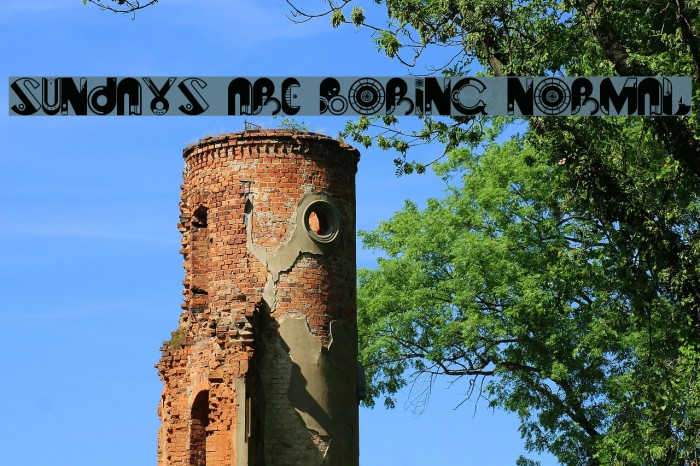 Sundays are Boring Normal Font examples