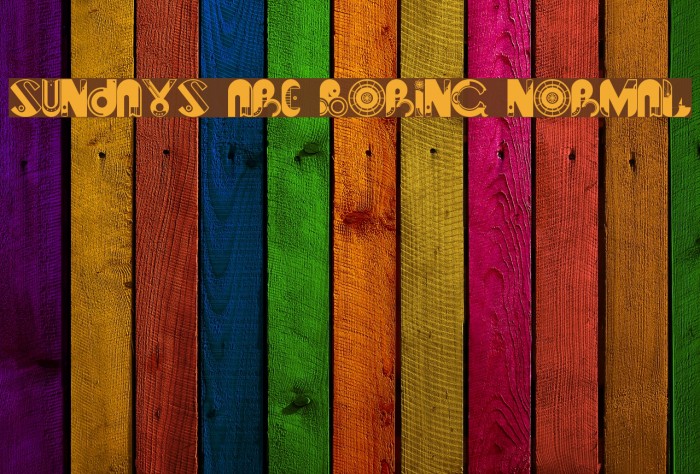 Sundays are Boring Normal Font examples