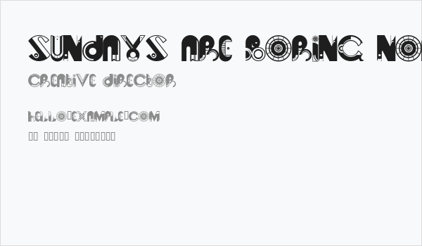 Sundays are Boring Normal Business Card