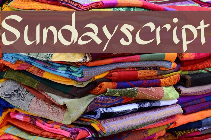Sundayscript Font examples